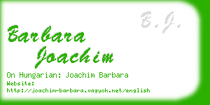 barbara joachim business card
